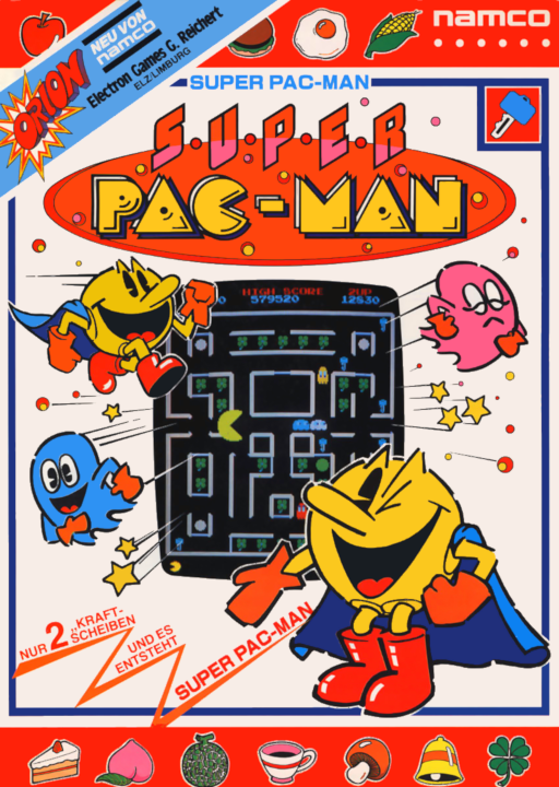 Super Pac-Man Arcade Game Cover